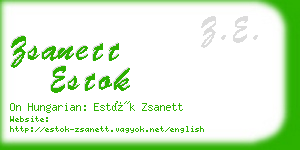 zsanett estok business card